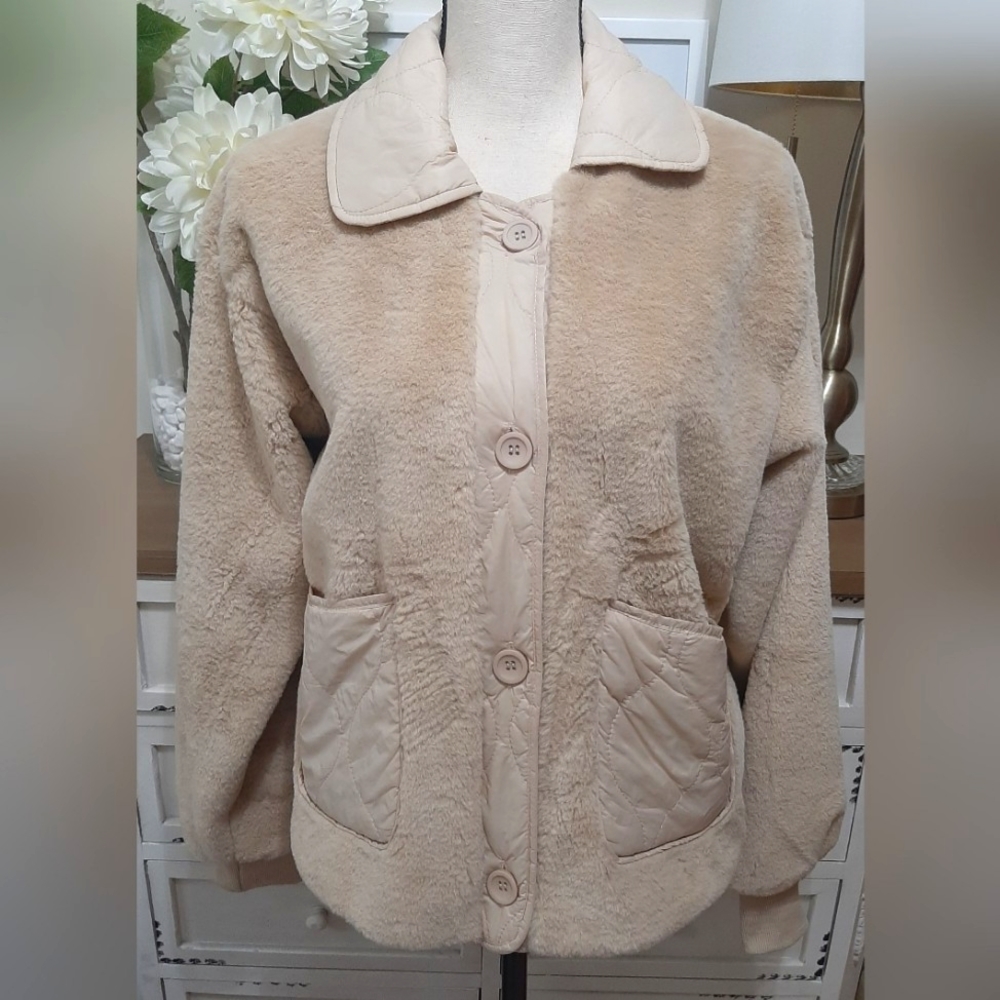 NWT Merci Faux Fur Cozy Teddy Jacket Coat - Picture 3 of 8